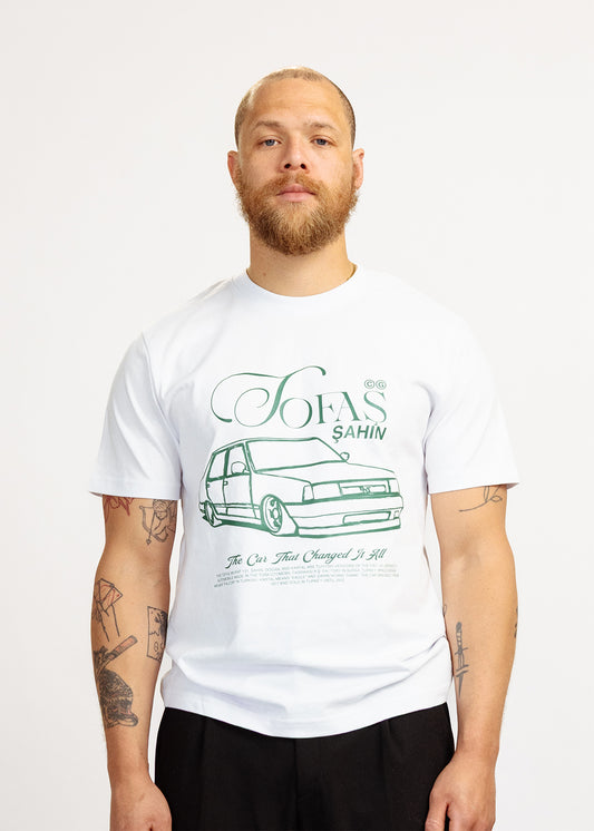 Tofaş T-shirt white/green